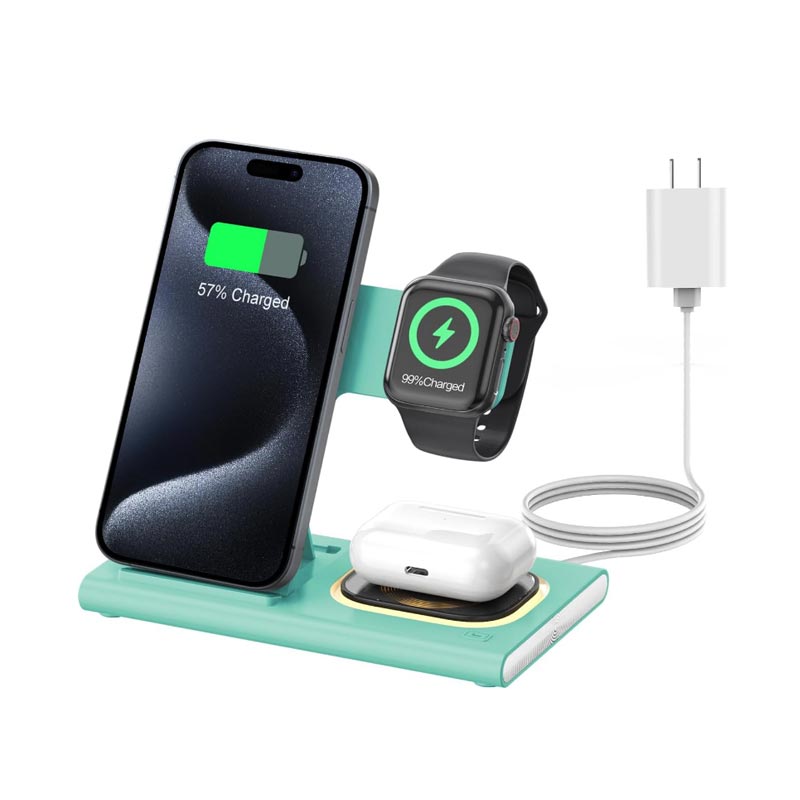 Складное беспроводное зарядное устройство «3-в-1» мощностью 15 Вт: новая возможность на мировом рынке беспроводной зарядки